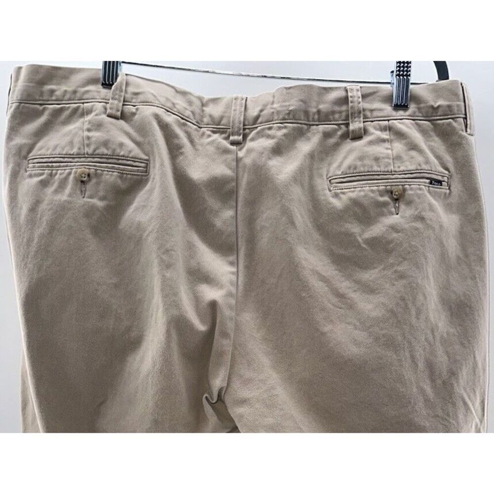 Polo Ralph Lauren Men's Slim‎ Fit Khaki Chino Pants Size 40x32 Flat Front Cotton